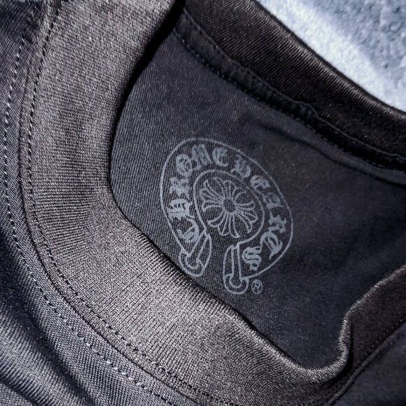 CHROME HEARTS Black CLASSIC Horseshoe Crew Neck Short Sleeve T-Shirt LARGE (NEW) - Picture 5 of 7